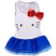 Barbie Hello Kitty: modro-bela Hello Kitty obleka - .slika