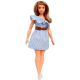 Barbie Fashionistas: lutka s oblinami v obleki s črtami - .slika