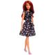 Barbie Fashionistas: lutka z rdečkastimi lasmi v obleki z vzorcem zvezdic - .slika