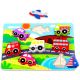Lesena silhuetna sestavljanka: Vozila - .slika