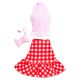Barbie: Ujemajoča oblačila - Rožnata karirasta bluza, karirasto krilo in dodatki - .slika