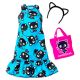 Barbie Hello Kitty: modra obleka z vzorcem in dodatki - .slika