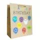 Modeli balonov in napis Happy Birthday to you: darilna vrečka - 32 x 26 cm - .slika