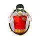 Rubies: Liga da Justiça - Fantasia Premium do Robin com máscara de papel, 95-125 cm - .Imagem