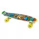 Skejtboard z modelom koles z lučmi - rumena, 56 cm - .slika