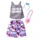 Barbie Minions: siva bluza s krilom z vzorcem samoroga - .slika