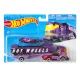 Hot Wheels City: Tovornjak transporter Big Rig Heat z dirkalnim avtomobilčkom - .slika