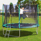 OUTKID trambulin szett létrával és védőhálóval - 305 cm, zöld - . kép