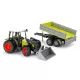 Traktor Claas Nectis 267F s čelnim nakladalnikom in prikolico, Bruder - .slika