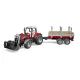 Traktor Massey Ferguson 7480 s prikolico, Bruder - .slika
