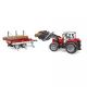 Traktor Massey Ferguson 7480 s prikolico, Bruder - .slika