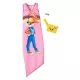 Barbie set oblačil - roza obleka z motivom Looney Tunes Bugs Bunny in torbica - .slika