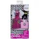 Kompleti oblačil Barbie - roza krilo z naramnicami in motiv Snoopy z roza torbico - .slika