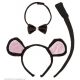 Set di accessori costume topo - 3 pezzi - .immagine