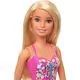 Barbie: Barbie z blondimi lasmi, v modro-roza kopalkah - .slika