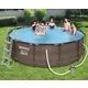 Bestway: MYKONOS LUX rattanpool med metalramme, stige og pumpe – 366 x 100 cm - .billede