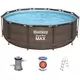 Bestway MYKONOS LUX metāla rattan baseins ar kāpnēm un filtru – 366 x 100 cm - .attēls
