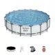 Bestway: Steel Pro Max Istria Superior fémvázas medence szett - 549 x 122 cm - . kép