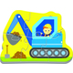 Trefl: Puzzle baby sagomato, mezzi da lavoro - .immagine