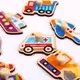 Tooky Toy: Puzzle cu forme și mânere, 9 piese - Vehicule - .foto