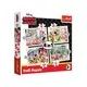 Trefl: Minnie Mouse cu prietenii - puzzle 4-în-1 de 12, 15, 20 și 24 de piese - .foto