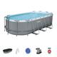 Bestway: KRK ovális fémvázas medence szett - 549 x 274 x 122 cm - . kép