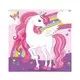 Set mit 20 Servietten mit Einhorn- und Regenbogenmotiv - 33 x 33 cm - . bild aus