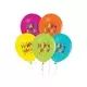 Set de 5 baloane cu inscripție Happy Birthday și model steluțe - 30 cm - .foto