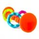 Fat Brain Toys: Kousátko s chrastítky - oranžová - .obrázek