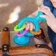 Fat Brain Toys: Bijtring met rammelringen - turkoois - .afbeelding