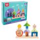 Tooky Toy: Montessori houten bouwspeelgoed - Uitstapje overdag en 's nachts - .afbeelding