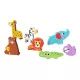 Tooky Toy: Puzzle incastru de lemn, cu forme ușor de prins - Animale sălbatice - .foto