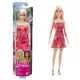 Barbie: Lutka s plavimi lasmi v roza obleki z vzorcem metuljev - .slika