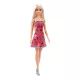 Barbie: Lutka s plavimi lasmi v roza obleki z vzorcem metuljev - .slika