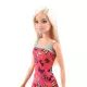 Barbie: Lutka s plavimi lasmi v roza obleki z vzorcem metuljev - .slika