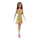 Barbie: Lutka s temnorjavimi lasmi v rumeni obleki z motivom metuljev - .slika
