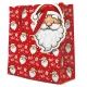 Vrečka za darila z napisom Ho-ho-ho! in motivom Božička - 20 x 25 cm - .slika