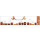 Kerstvogels raamsticker, 64 x 15 cm - diverse soorten - .afbeelding