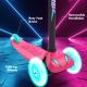 Yvolution: Neon Bolt háromkerekű roller világító kerékkel - Rózsaszín - . kép