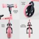 Y-Velo: Детско балансно колело без педали - Розово - . изображение