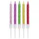 Beauty & Charm: Metalen glanzende gedraaide kaars - 8 cm, 10 stuks - .afbeelding