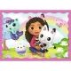 Trefl : Maison de poupée de Gabby, puzzles 4 en 1 Aventures félines - 35, 48, 54, 70 pièces - .image