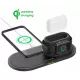 Swissten: Vezeték nélküli töltőállomás, 3 az 1-ben, fekete, 15 W - . kép