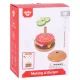 Tooky Toy: Hamburgerkészítő építőjáték, fa - . kép