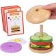 Tooky Toy: Set de joacă de creat hamburger, lemn - .foto