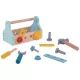 Tooky Toy: Przenośny drewniany zestaw majsterkowicza - 18 elementów - .zdjęcie 