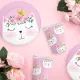 Piatto di carta con motivo gatto - 18 cm, 6 pezzi - .immagine