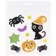 Fekete macska és Halloween tök ablakzselé szett - . kép