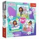 Trefl: Gabi s Dollhouse 3 în 1-ben puzzle - 20, 36, 50 piese - .foto