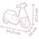Smoby : Vélo-Vespa pour enfants à pousser - rose - .image